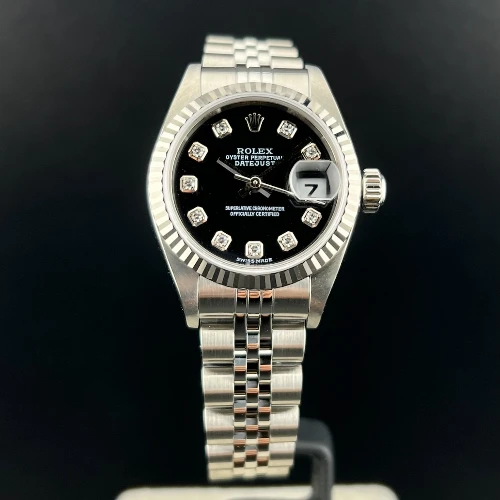 Rolex Lady Datejust 26mm Jubilee Nero Brillanti