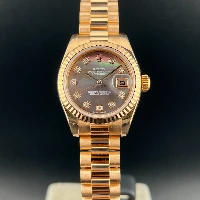 Rolex Lady Datejust 26mm Oro Rosa Madreperla Nera Brillanti