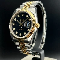 Rolex Datejust 36mm Acciaio/oro Nero Brillanti