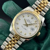 Rolex Datejust 36mm Acciaio/oro Bianco Brillanti