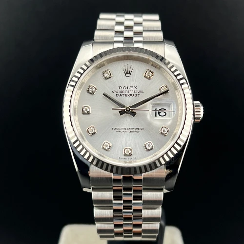 Rolex Datejust 36mm Jubilee Silver Brillanti 