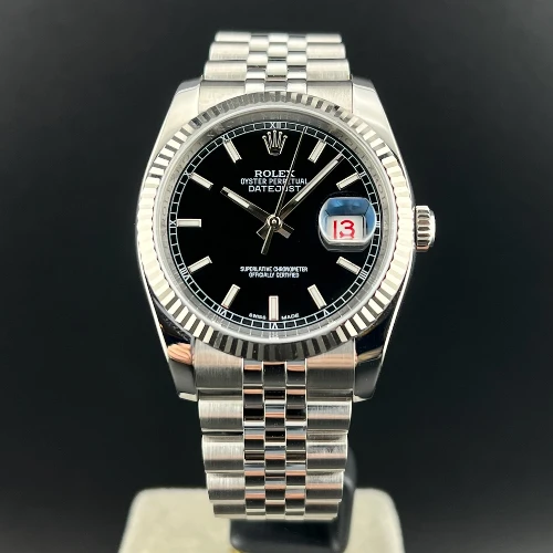 Rolex Datejust 36mm Jubilee Nero Indici Roulette